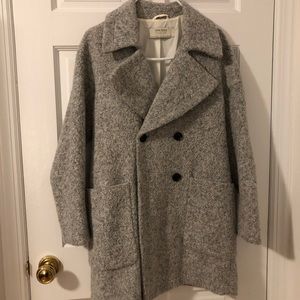 Grey Zara duster coat.